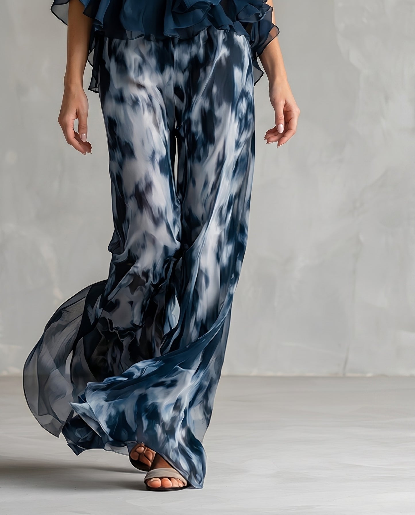 Élise | Conjunto Halter de Gasa y Pantalón Ancho