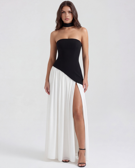 Vestido Serena – Blanco y Negro