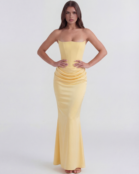 Vestido Rosalind – Amarillo Mantequilla