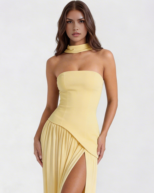 Vestido Serena – Amarillo Mantequilla
