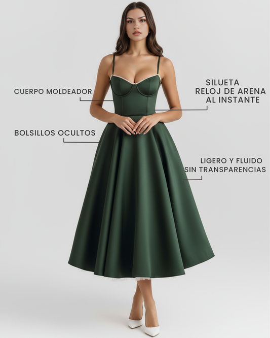Vestido Selene – Verde Bosque
