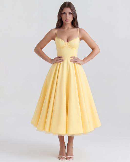 Vestido Selene – Amarillo Mantequilla