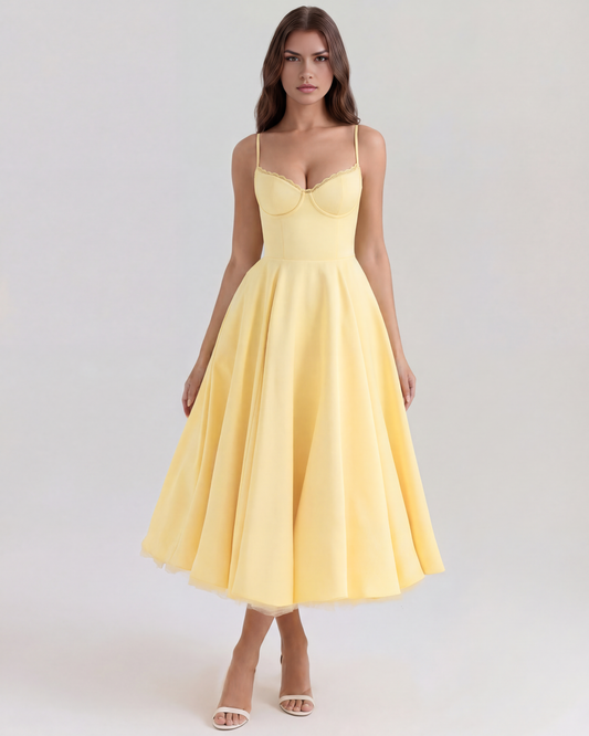 Vestido Selene – Amarillo Mantequilla