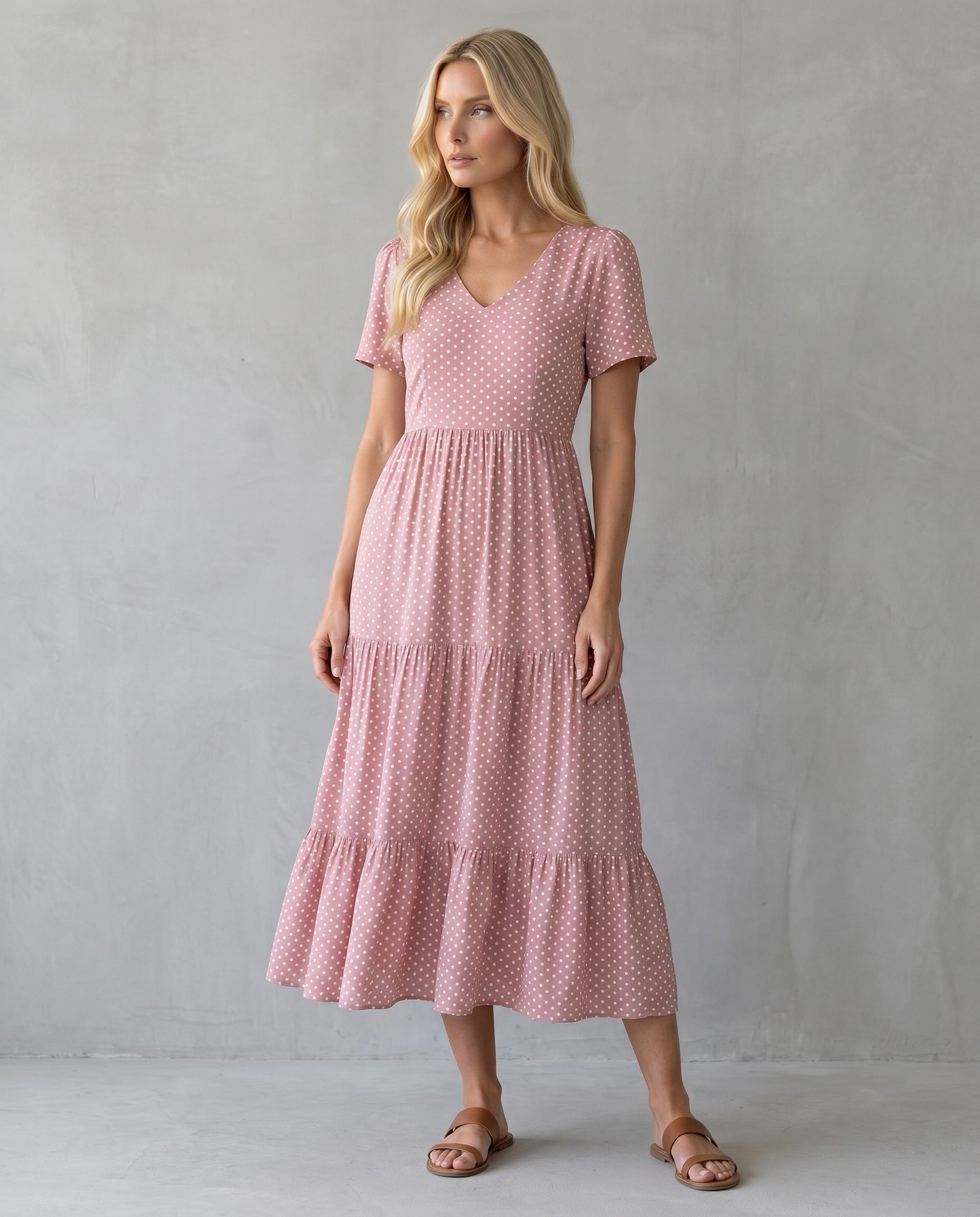 Flor | Vestido Midi de Lunares