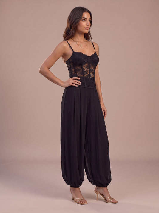 Valentina | Conjunto de Encaje y Pantalón Bombacho
