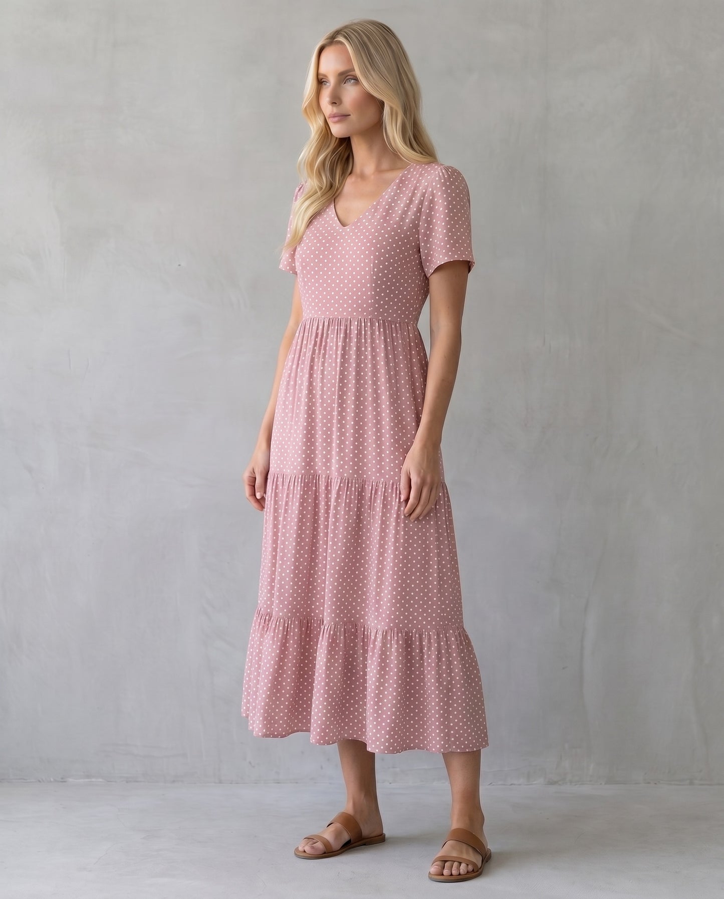 Flor | Vestido Midi de Lunares