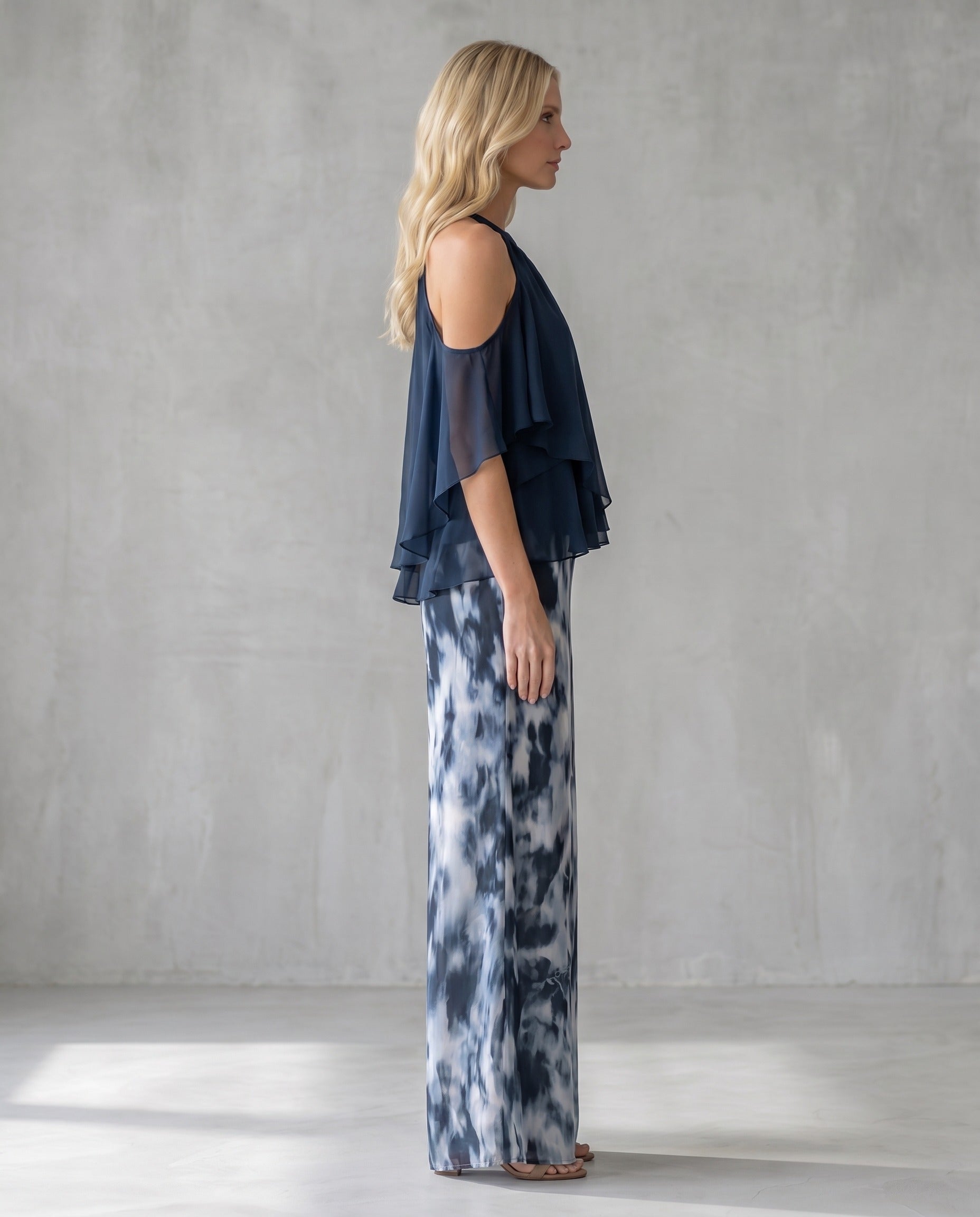 Élise | Conjunto Halter de Gasa y Pantalón Ancho