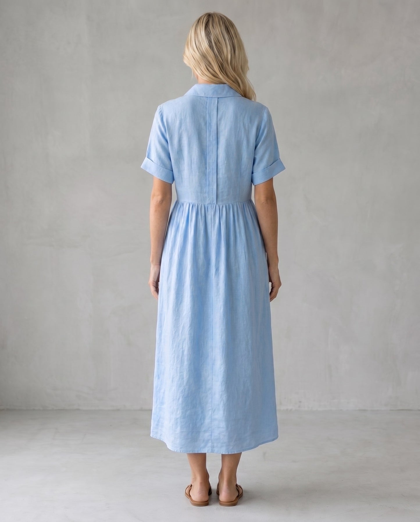 Capri | Vestido Midi Camisero de Lino