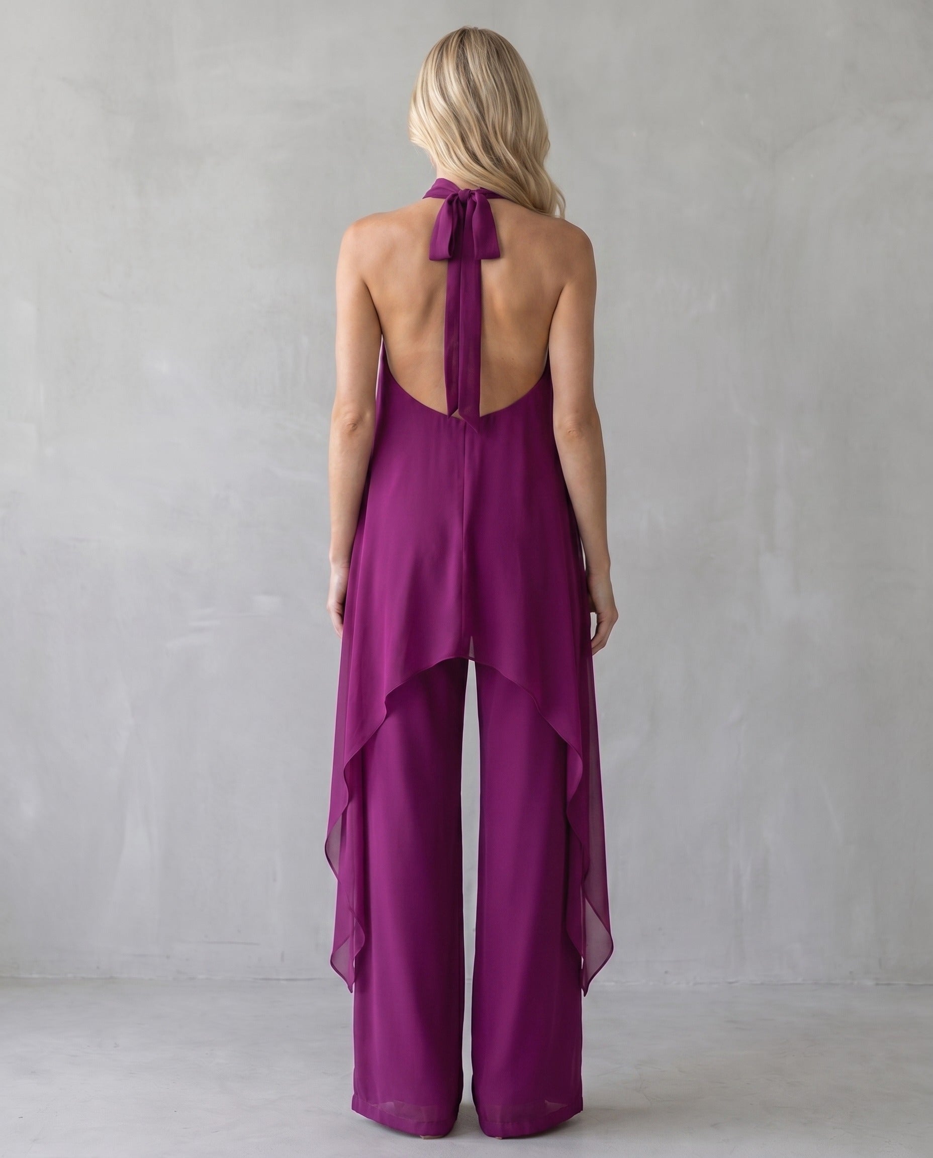 Semme | Conjunto Halter de Gasa y Pantalón Palazzo