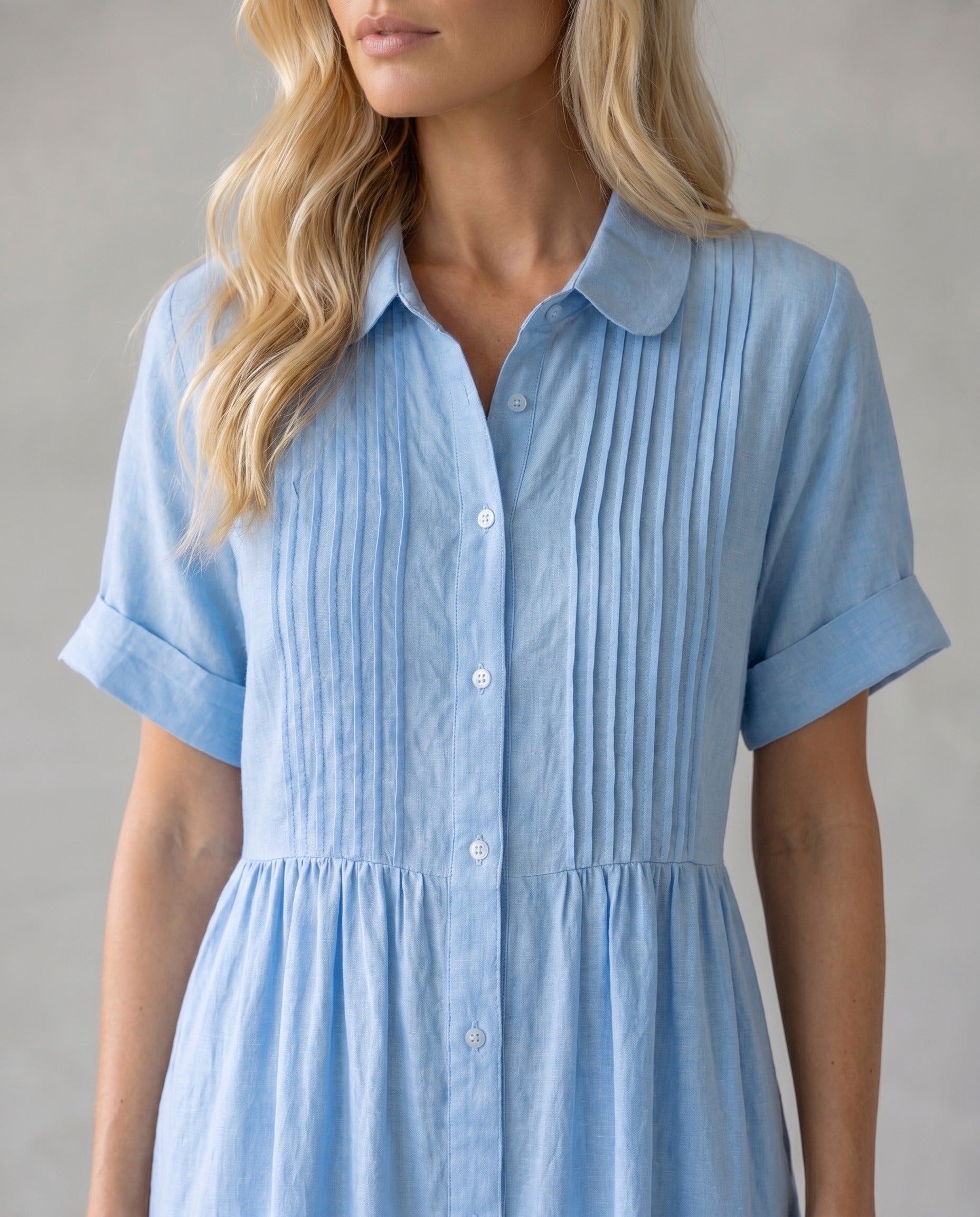 Capri | Vestido Midi Camisero de Lino