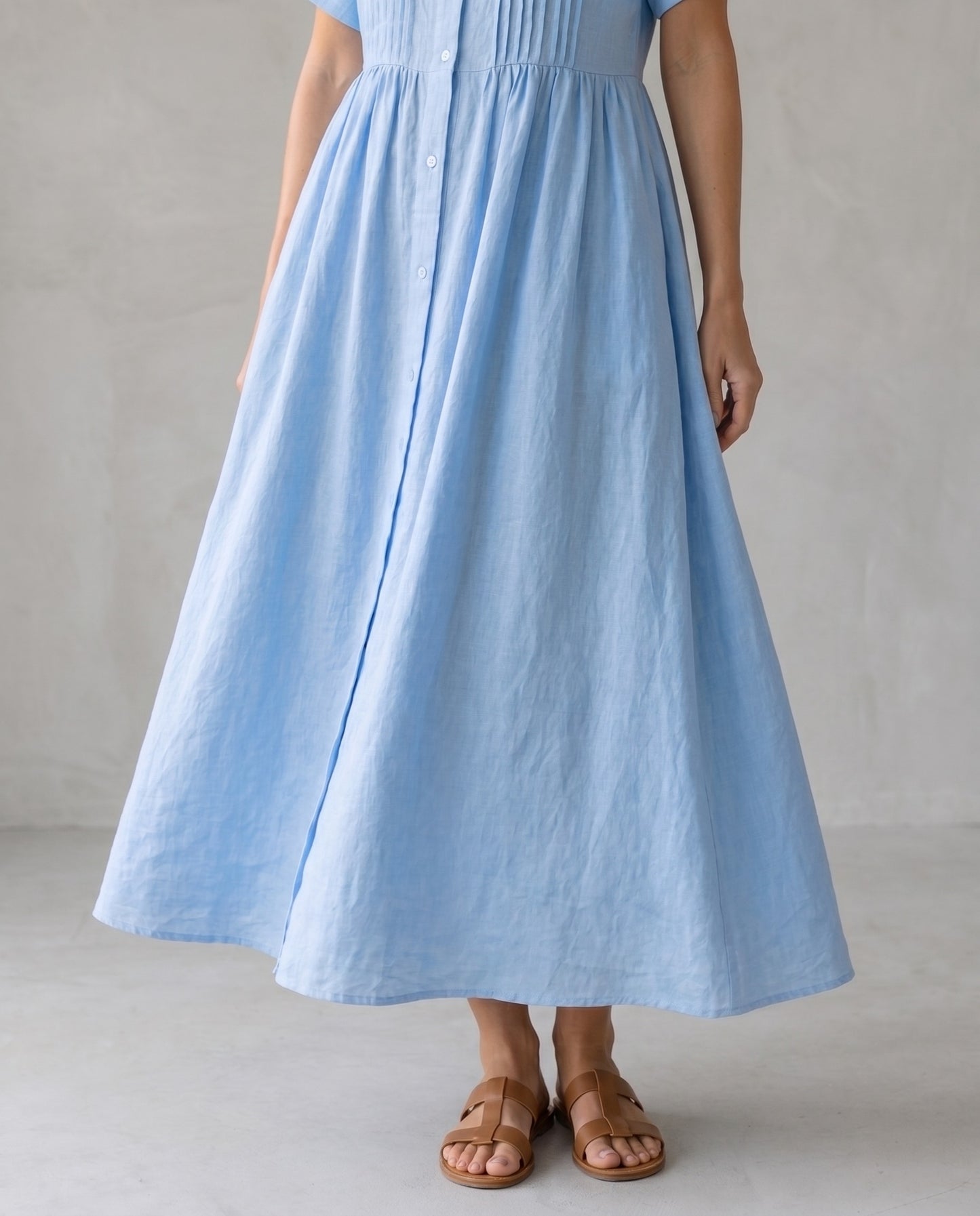 Capri | Vestido Midi Camisero de Lino