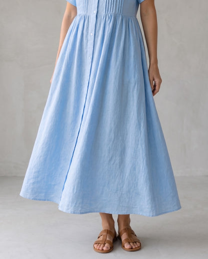 Capri | Vestido Midi Camisero de Lino
