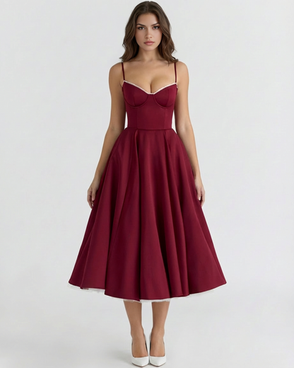 Vestido Selene – Burdeos