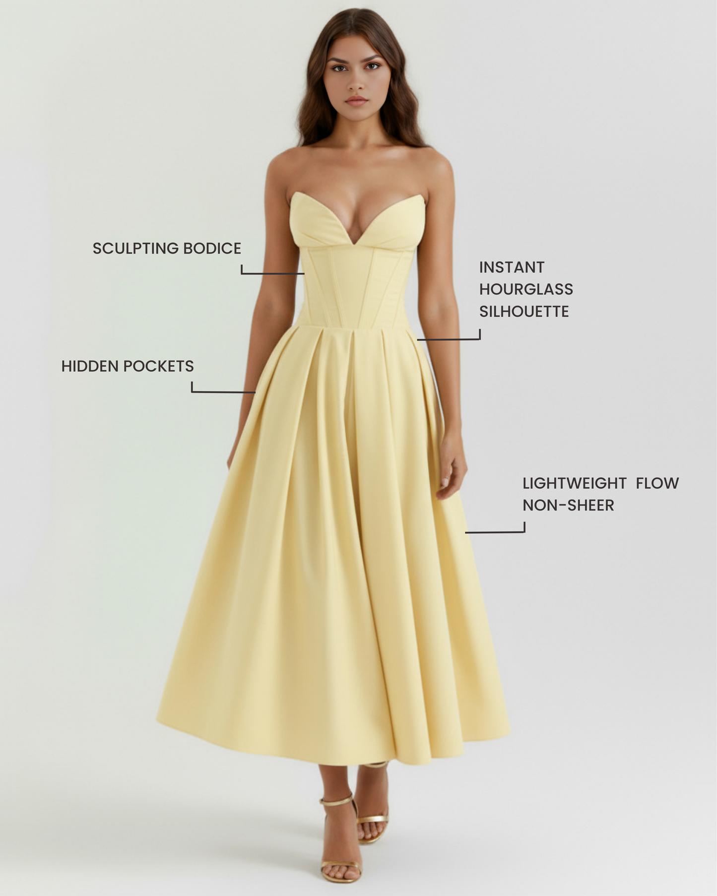 Vestido Amalfi – Amarillo Claro