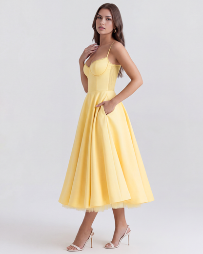 Vestido Selene – Amarillo Mantequilla