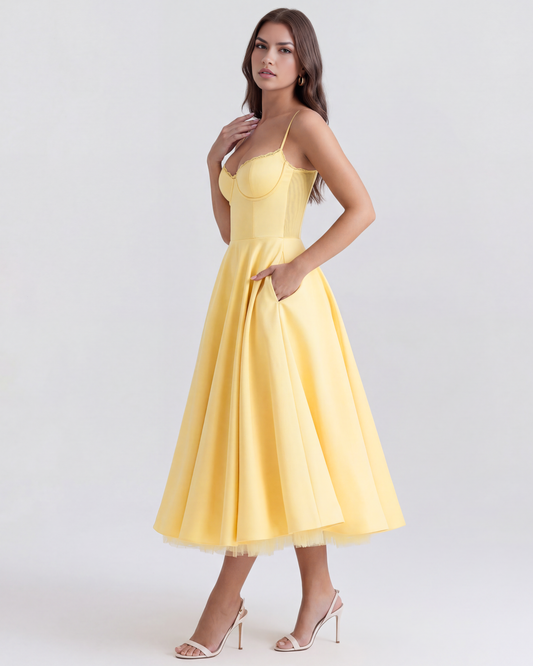 Vestido Selene – Amarillo Mantequilla