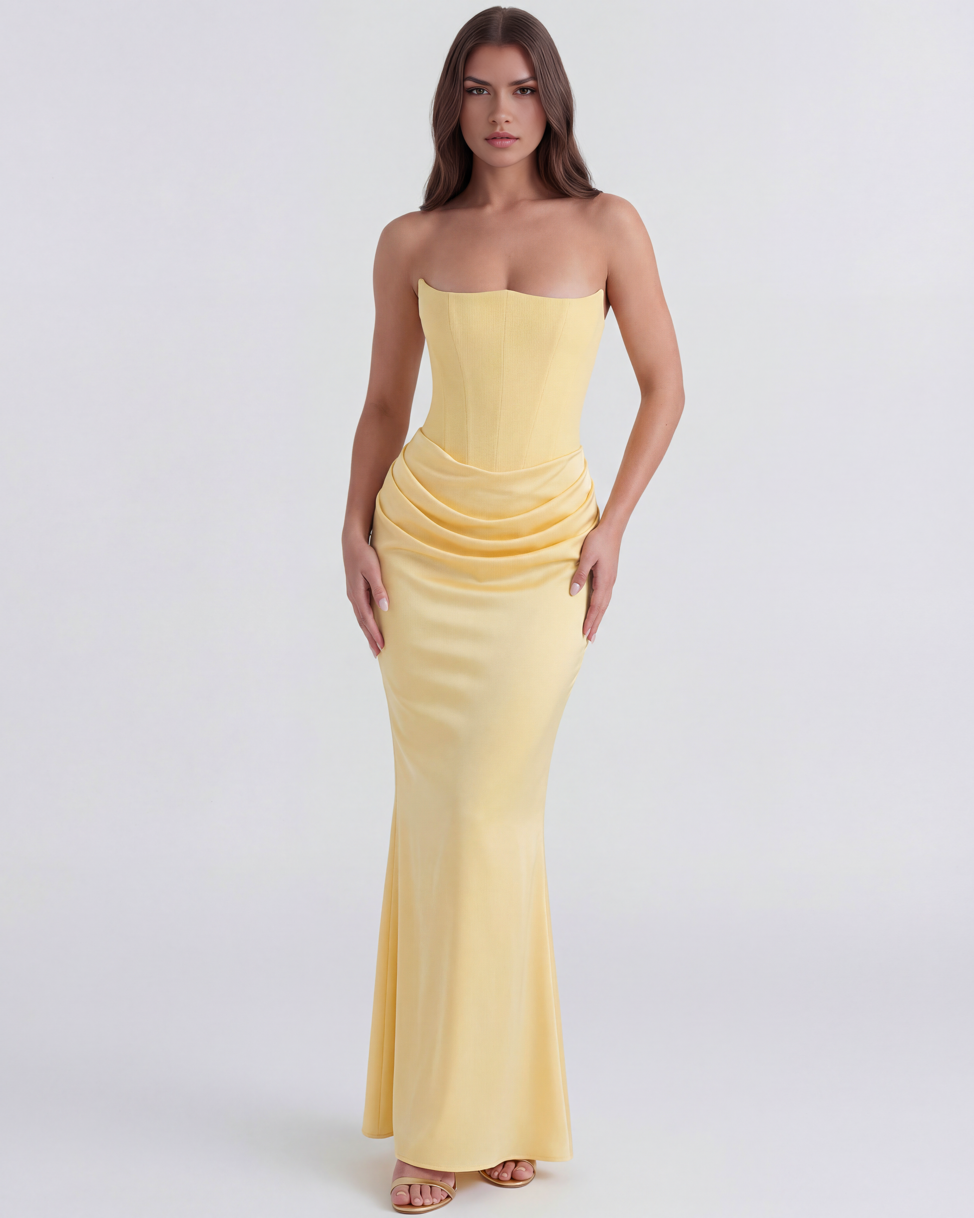 Vestido Rosalind – Amarillo Mantequilla