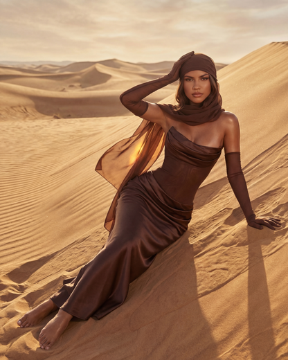 Vestido Vittoria – Marrón