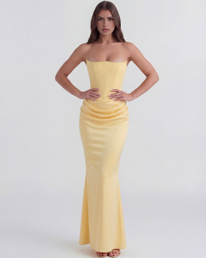 Vestido Rosalind – Amarillo Mantequilla