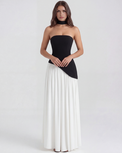 Vestido Serena – Blanco y Negro