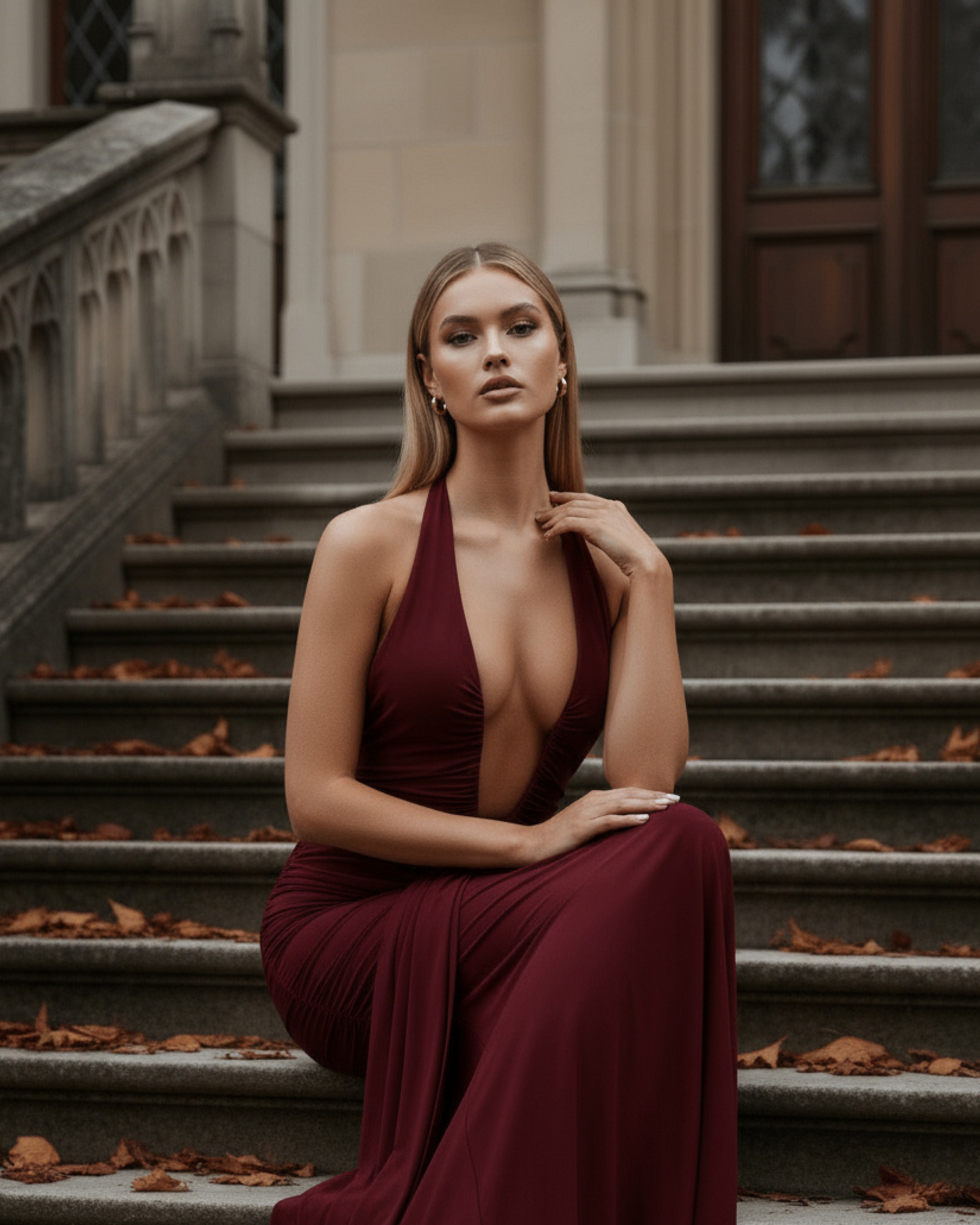 Vestido Ariel – Burdeos