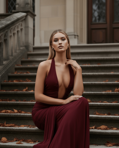 Vestido Ariel – Burdeos