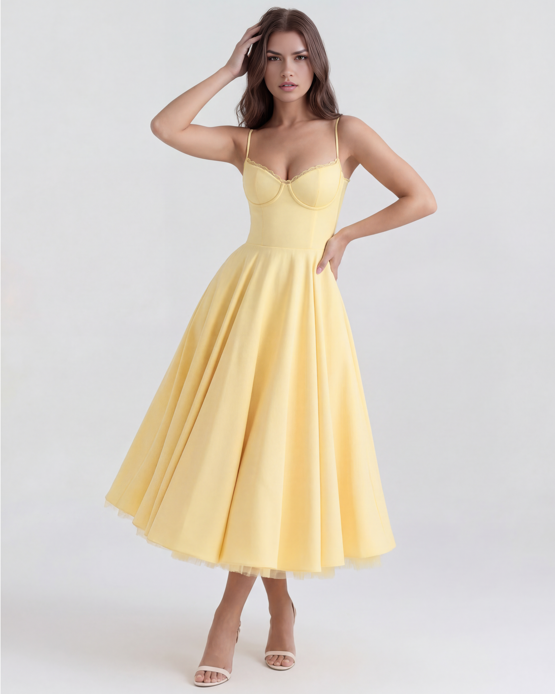 Vestido Selene – Amarillo Mantequilla
