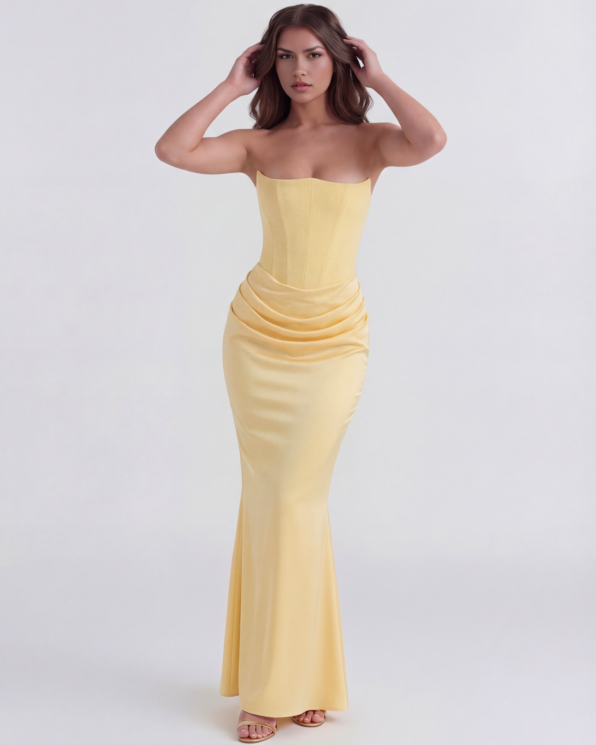 Vestido Rosalind – Amarillo Mantequilla