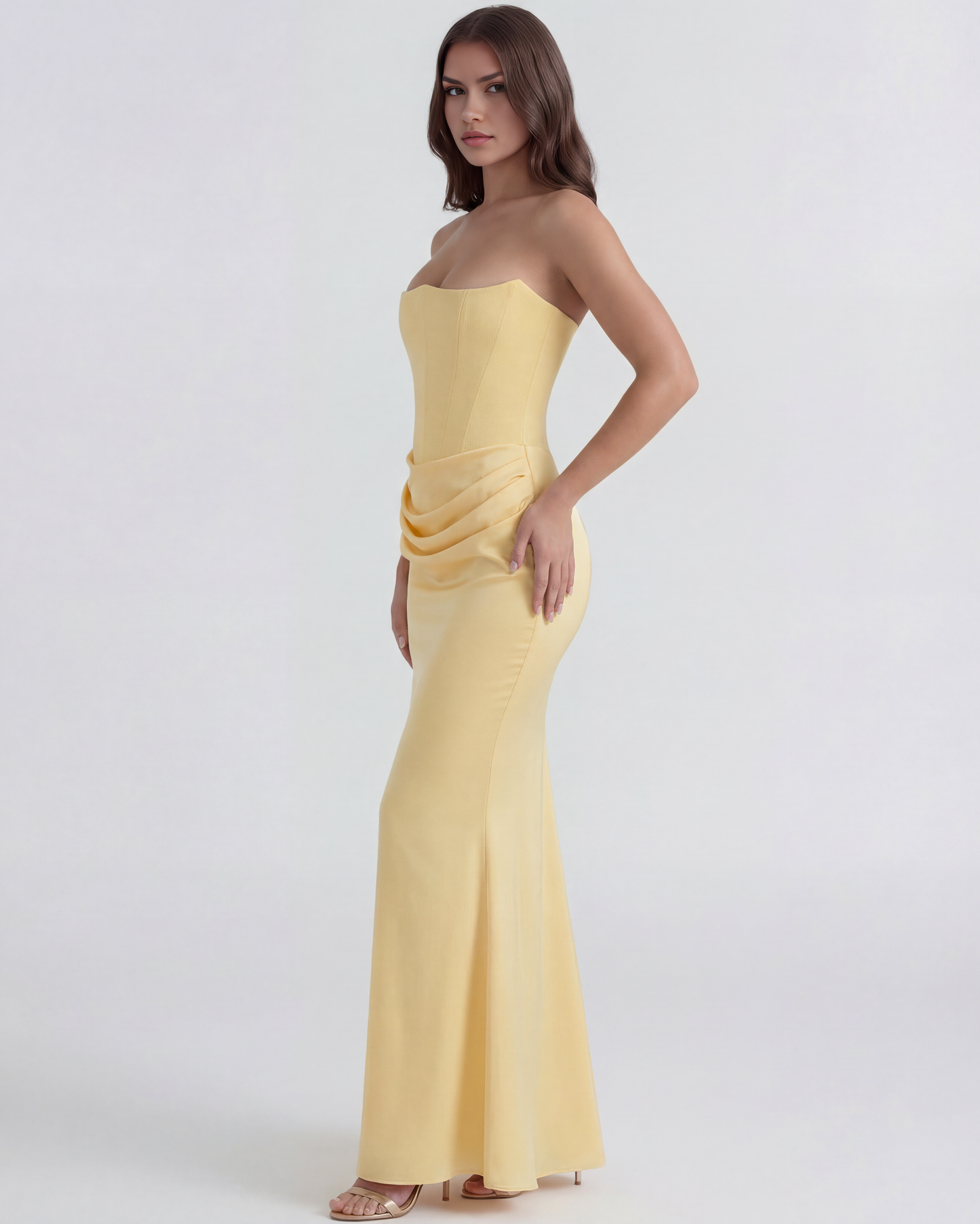Vestido Rosalind – Amarillo Mantequilla