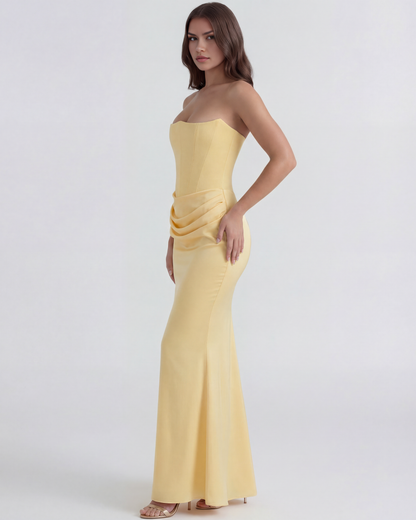 Vestido Rosalind – Amarillo Mantequilla