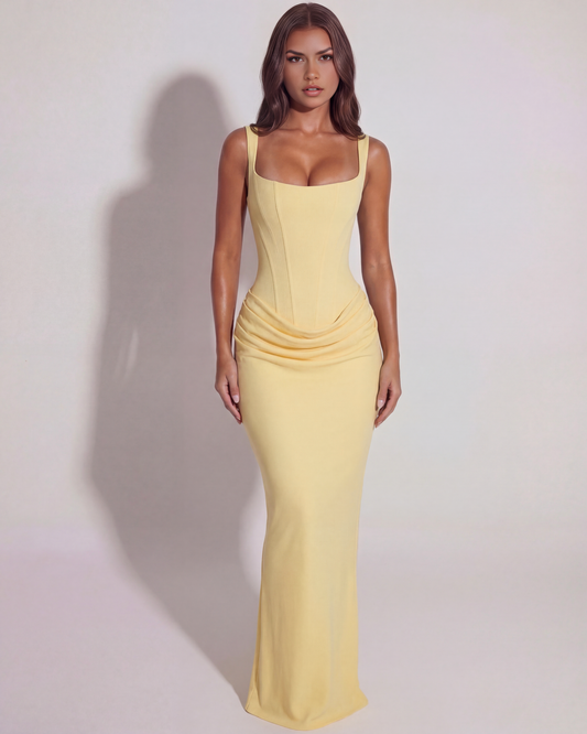 Vestido Eleonora – Amarillo Mantequilla