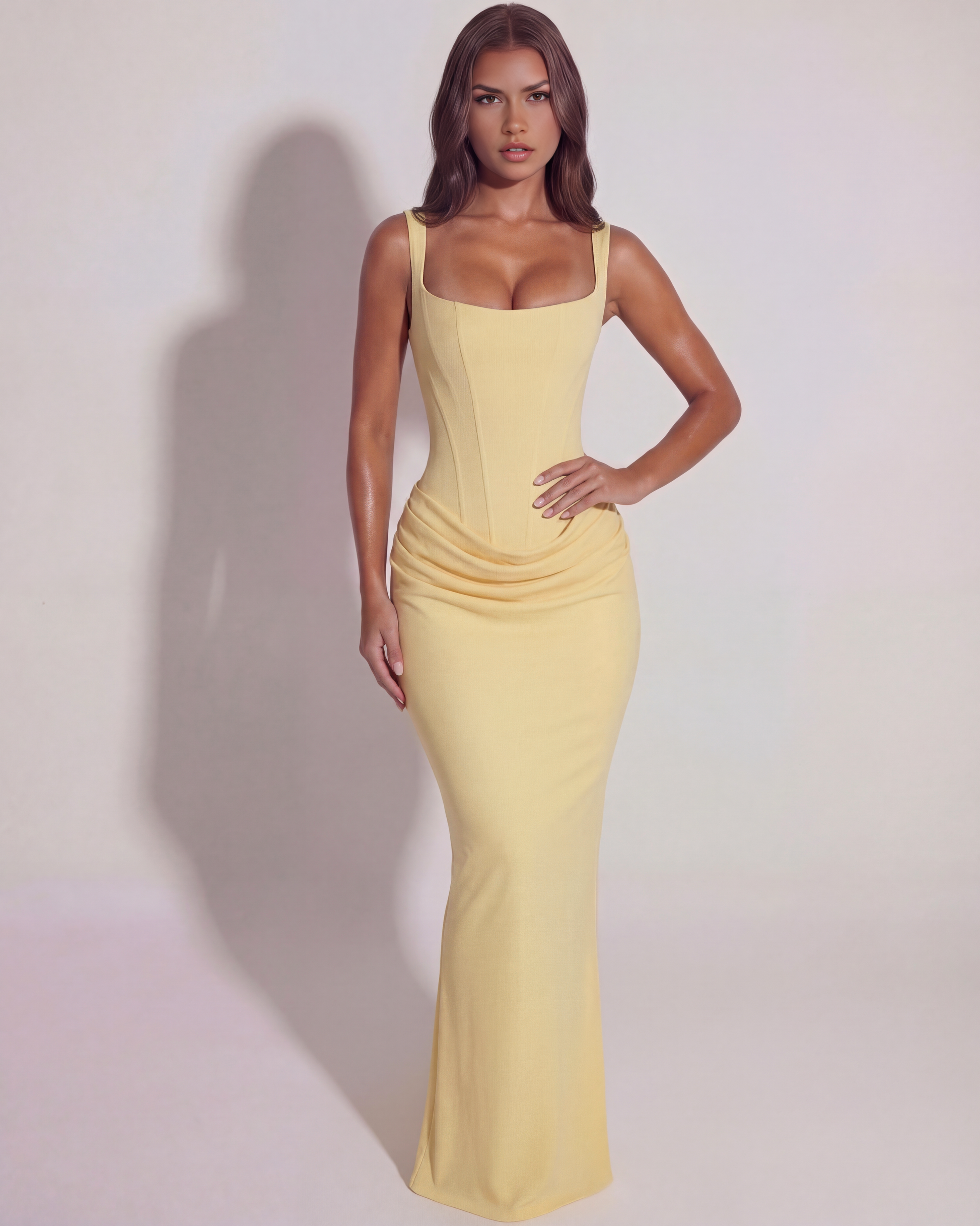 Vestido Eleonora – Amarillo Mantequilla