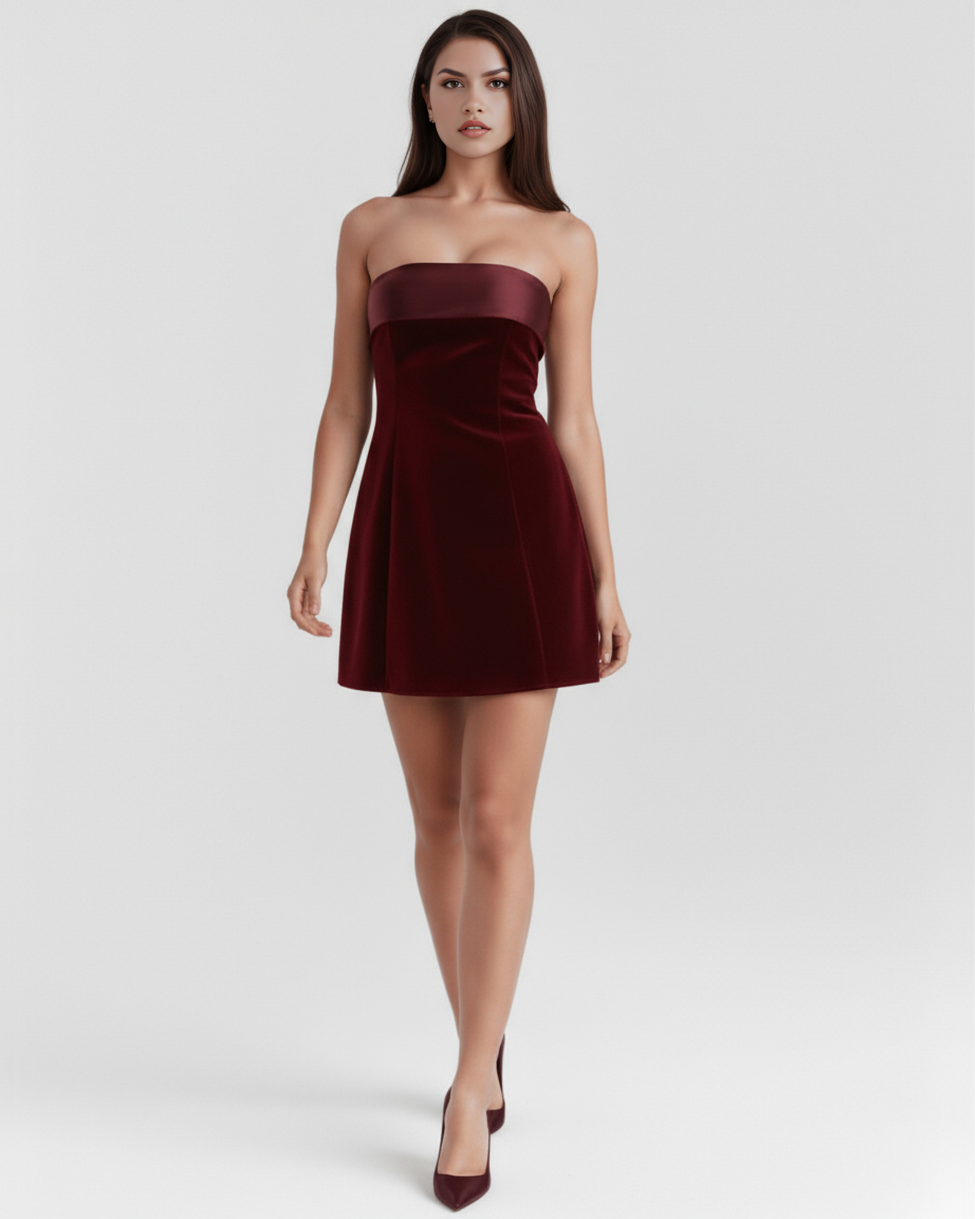 Vestido Valentina – Burdeos