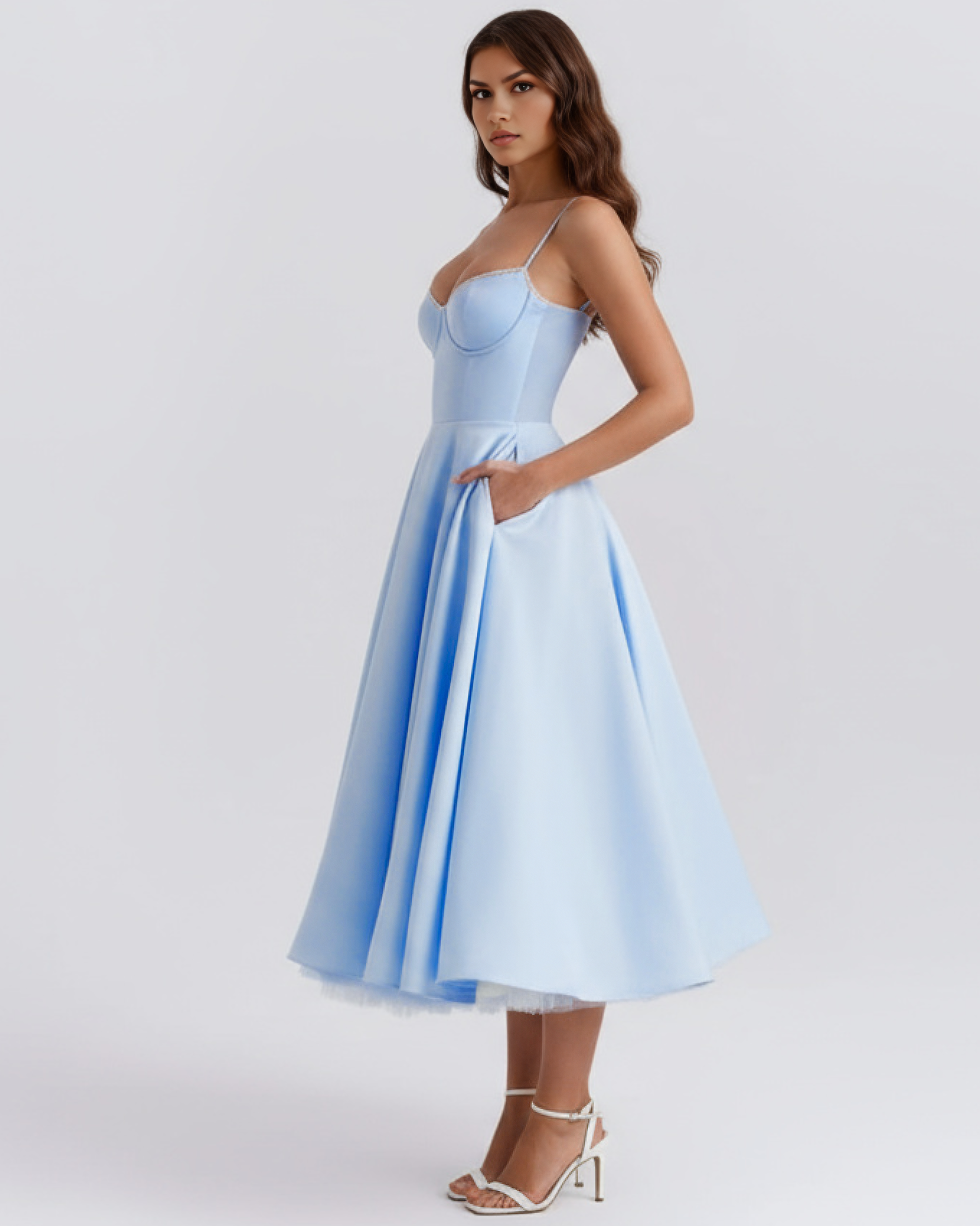 Vestido Selene – Azul Bebé