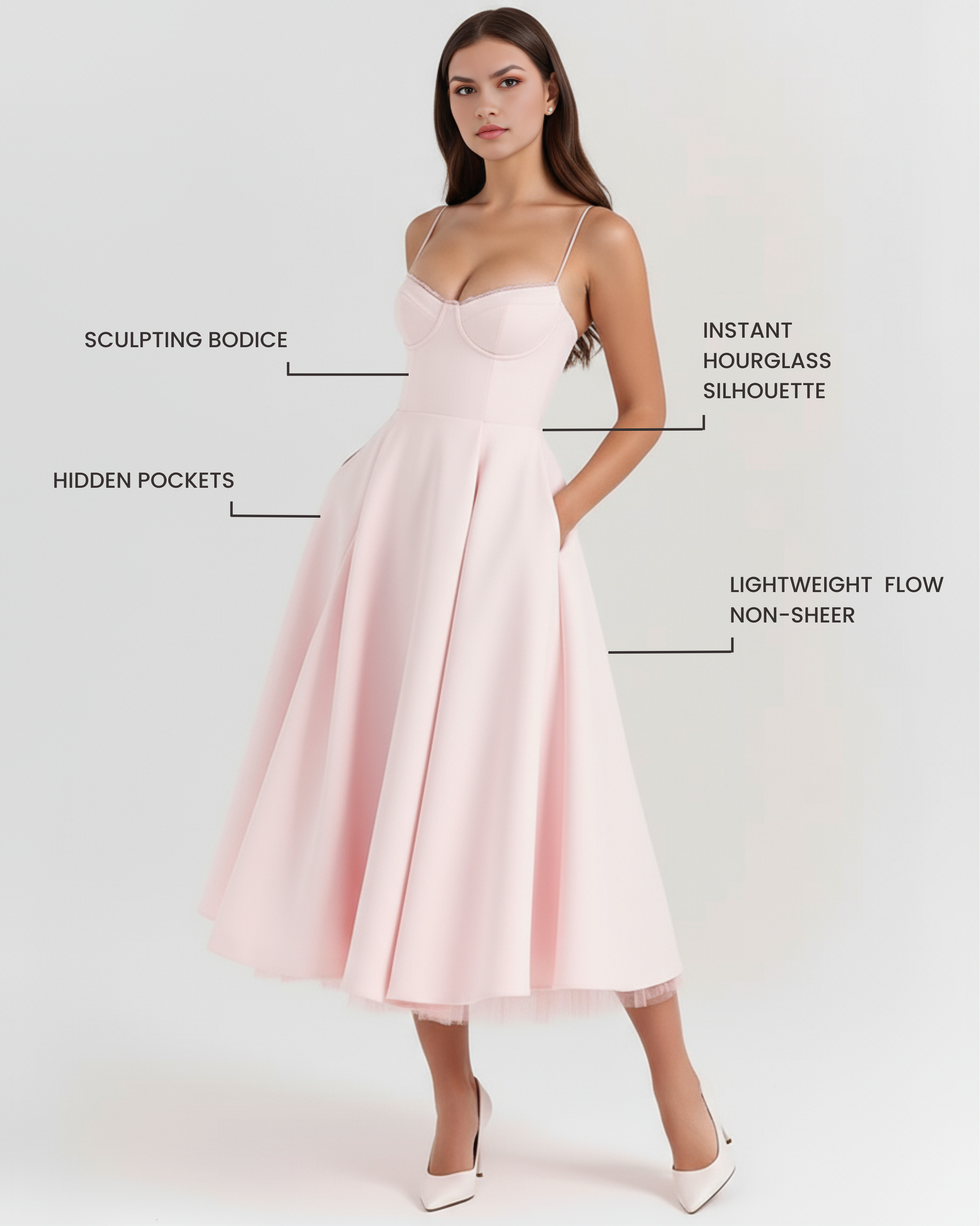 Vestido Selene – Rosa Empolvado