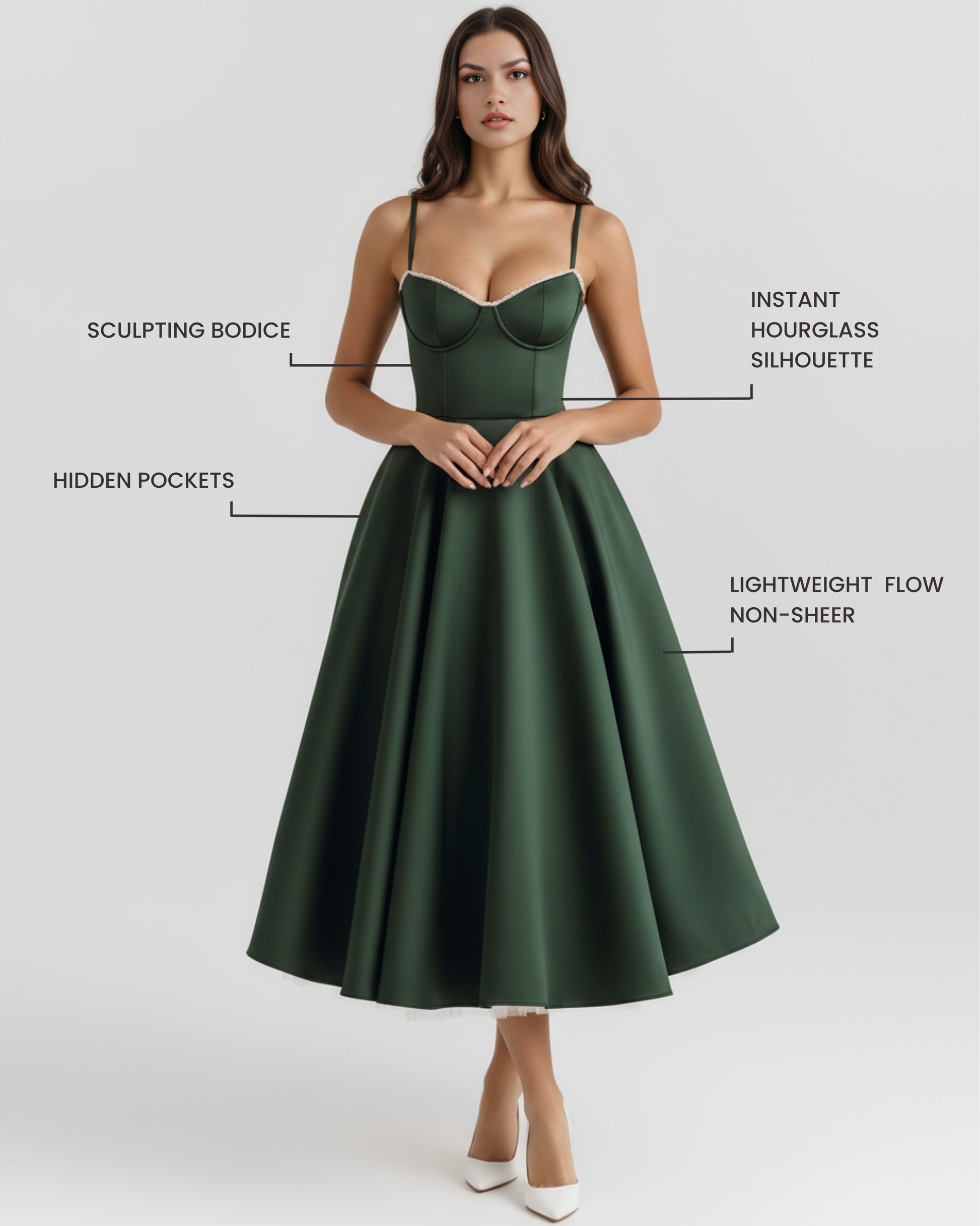 Vestido Selene – Verde Bosque