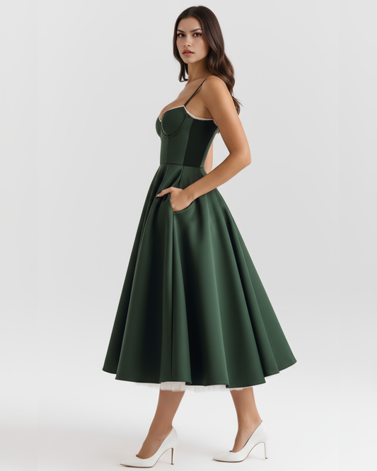 Vestido Selene – Verde Bosque