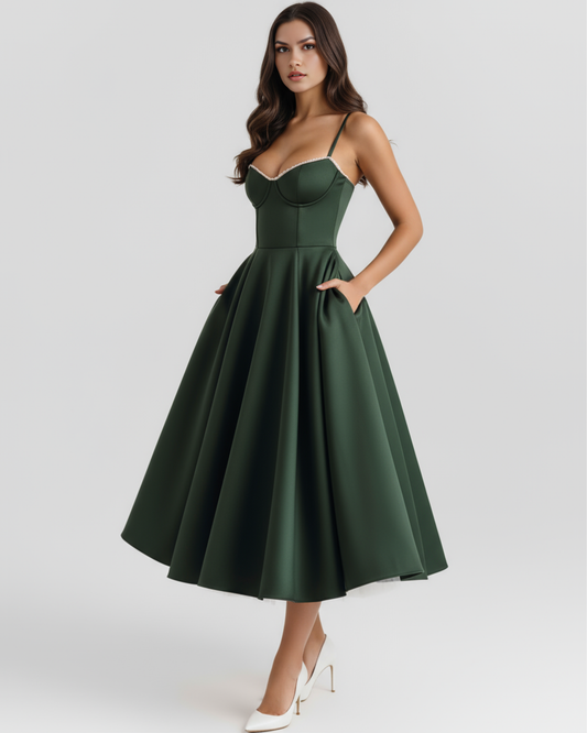 Vestido Selene – Verde Bosque