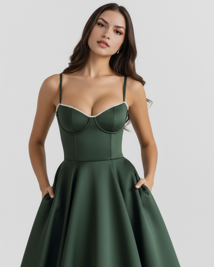 Vestido Selene – Verde Bosque