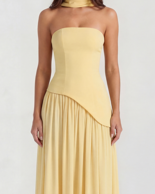 Vestido Serena – Amarillo Mantequilla