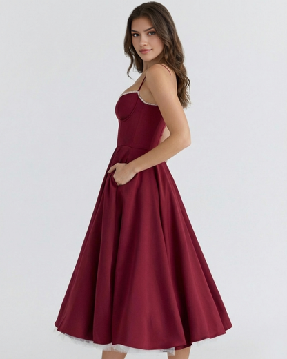 Vestido Selene – Burdeos