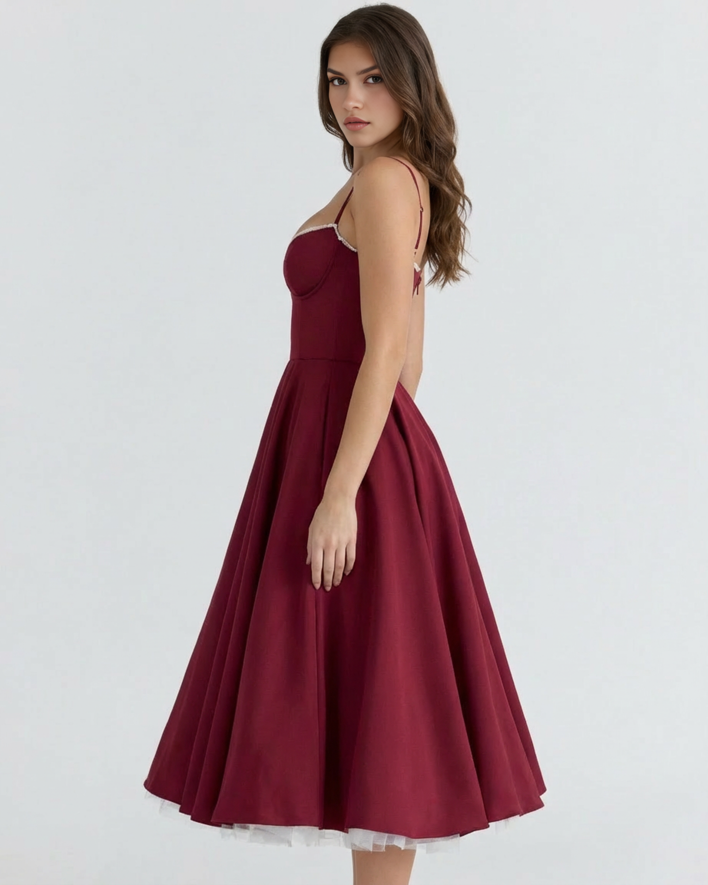 Vestido Selene – Burdeos