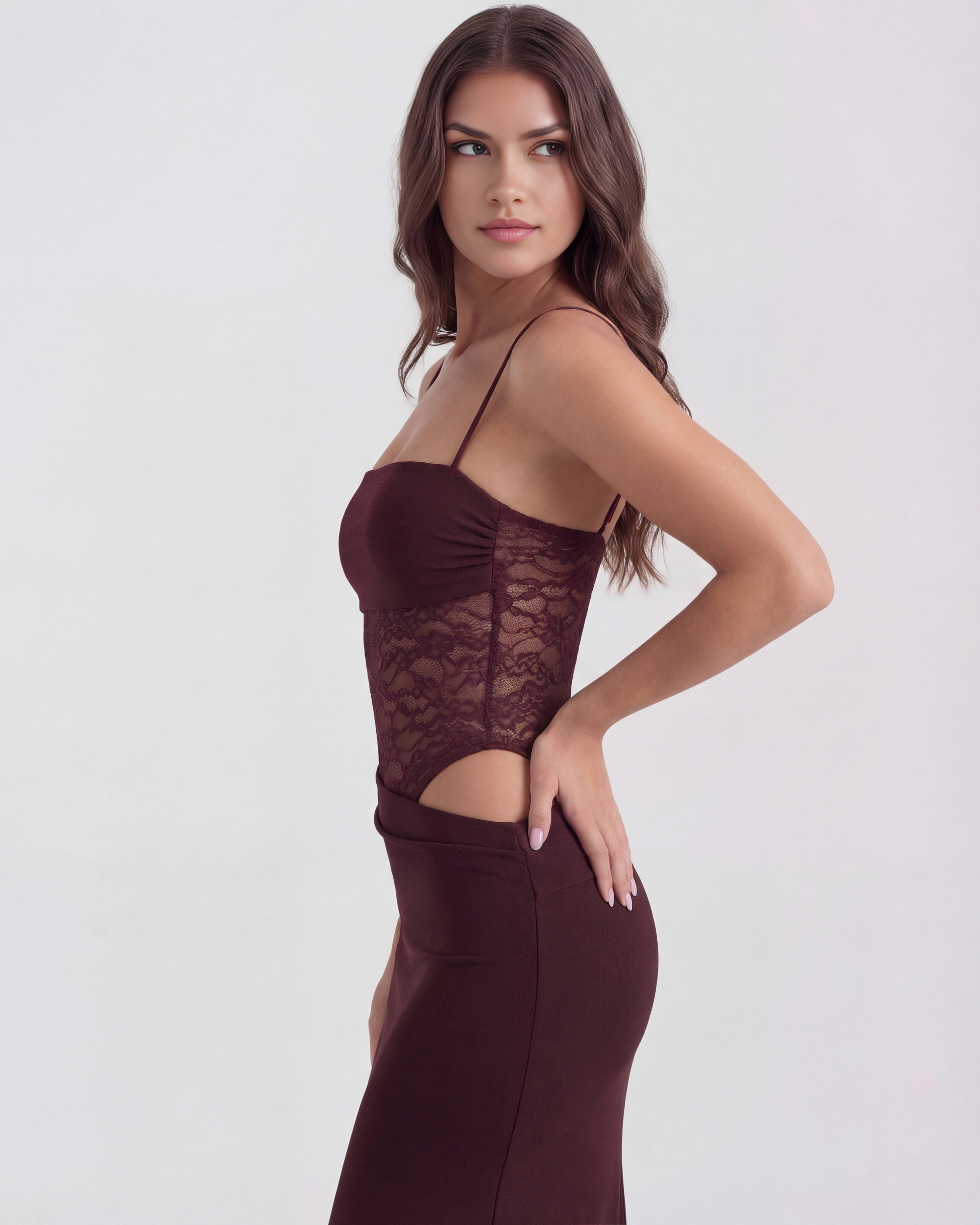Vestido Valeria – Burdeos