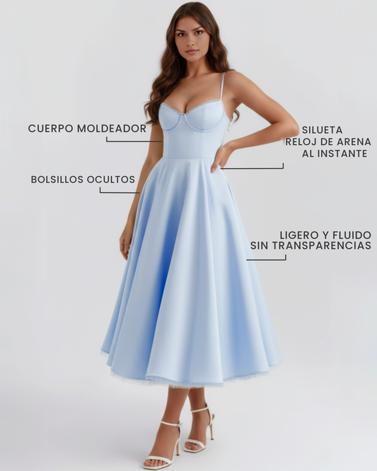 Vestido Selene – Azul Bebé