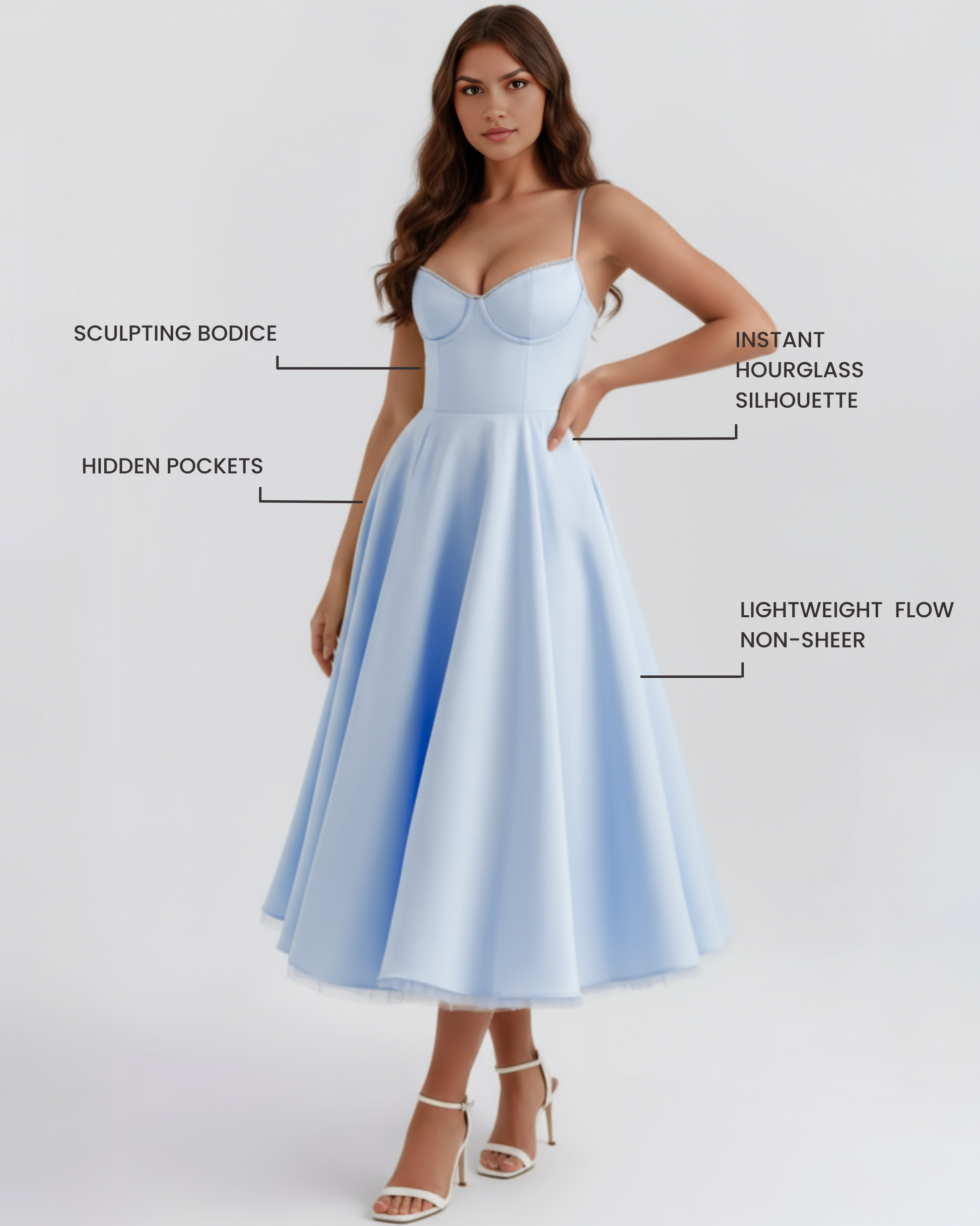 Vestido Selene – Azul Bebé