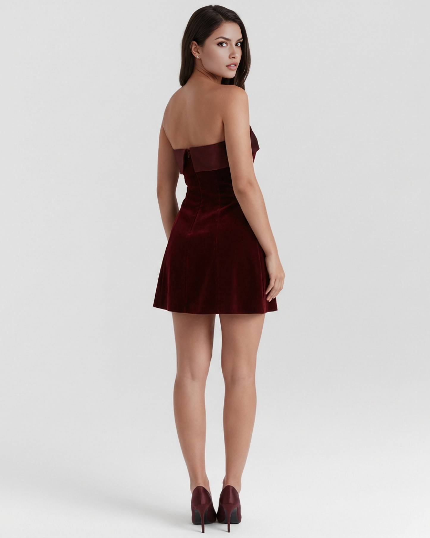 Vestido Valentina – Burdeos