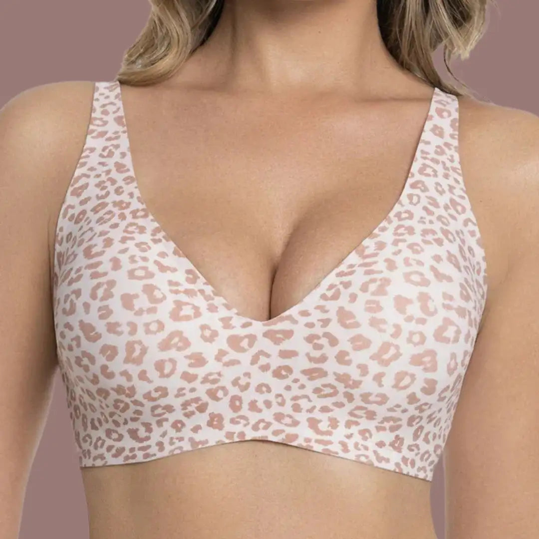 Sujetador Moldeador Sin Aros - Rosa Leopardo