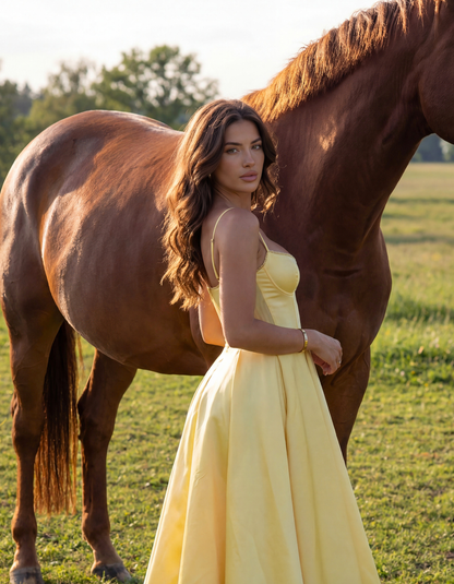 Vestido Selene – Amarillo Mantequilla
