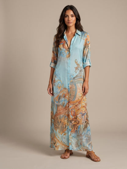 Vestido Camisero Mediterráneo