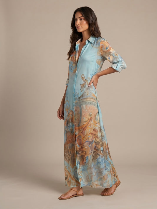 Vestido Camisero Mediterráneo